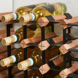Howards Rustic Mahogany Timber Wine Rack 3x2 (9 Bottle)