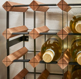 Howards Rustic Mahogany Timber Wine Rack 3x3 12 Bottle Howards Storage World