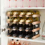 Howards Rustic Mahogany Timber Wine Rack 4x3 (16 Bottle)