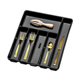 madesmart Carbon 6 Compartment Cutlery Tray