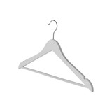 SHIRT/PANT SOFT GRIP HANGER 4 PACK WHITE