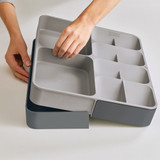 Joseph Joseph DrawerStore Expanding Gadget, Utensil & Cutlery Tray - Grey