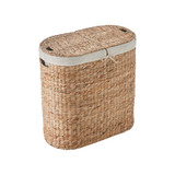 Howards Oval Dual Lid Woven Laundry Hamper