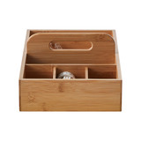 Howards Bamboo Divided Storage Caddy with Handle