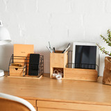 Howards Bamboo Desk Organiser 3 Dividers