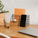 Howards Bamboo Desk Organiser 3 Dividers