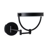 Signature Collection Wall Mounted Magnifying LED Makeup Mirror - Black