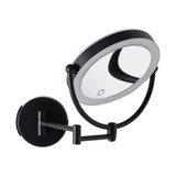 Signature Collection Wall Mounted Magnifying LED Makeup Mirror - Black