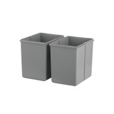 Wesco Dual Pull Out 32L Rubbish Bin - Grey