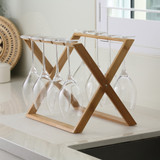 Williamsware Bamboo Collapsible Wine Glass Holder