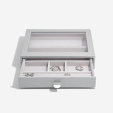 Stackers Classic Drawer Jewellery Box Glass Lid Layer - Pebble Grey