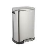 Stainless Steel Rectangular Pedal Rubbish Bin 50L