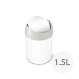 simplehuman 1.5L Countertop Mini Rubbish Bin - White