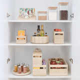 iDesign EcoWood Stackable Divided Storage Bin