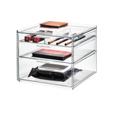 iDesign x Sarah Tanno 3 Drawer Makeup Organiser Tall - Clear