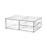 iDesign x Sarah Tanno 3 Drawer Makeup Organiser Wide - Clear