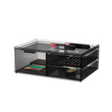 iDesign x Sarah Tanno 3 Drawer Makeup Organiser Wide - Smoke