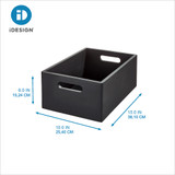 iDesign x The Home Edit Wooden All-Purpose Bin Large - Black