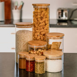 Kates Kitchen Glass Spice Jar with Bamboo Lid