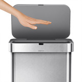 simplehuman 58L Rectangular Voice & Motion Sensor Rubbish Bin