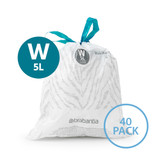 brabantia PerfectFit Bin Bags 5L Code W - 40 Pack
