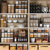 WilliamsWare Deep Stackable Bamboo Kitchen Shelf 45cm Wide - Black