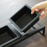 Yamazaki Tower Pet Food Bowl & Stand Tall - Black