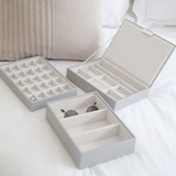 Stackers Classic Trinket & Ring Jewellery Box Layer - Pebble Grey