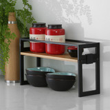 WilliamsWare Additional Rail for Shallow Stackable Kitchen Shelf 45cm Wide - Black