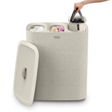 Joseph Joseph Tota Trio 90L Separation Laundry Basket - Ecru