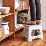 Vigar Compact 27cm Folding Step Stool - Grey