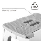 Vigar Compact 27cm Folding Step Stool - Grey