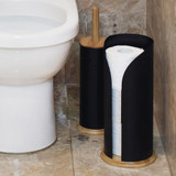 White Magic Eco Basics Toilet Roll Holder - Black