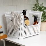 Woven Open Front Stacking Basket 18L