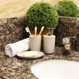 White Magic Eco Basics 3 in 1 Vanity Bathroom Set - Charcoal