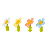 Vigar Flower Power Silicone Bottle Stopper - Assorted