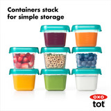 OXO TOT BABY BLOCKS FREEZER STORAGE CONTAINERS 6OZ - TEAL