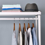 MESH CLOTHING SHELVING UNIT WHT