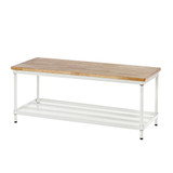 MESH ENTRYWAY BENCH WHITE