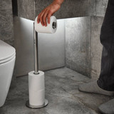 Joseph Joseph EasyStore Luxe Stainless 2-in-1 Toilet Roll Stand