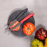 Victorinox Steak & Tomato Knife Round Tip Wavy Edge - Red