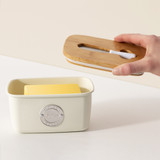 Typhoon Butter Dish - Cream