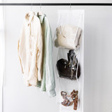 8 Pocket Wardrobe Hanging Handbag and Delicates Organiser - Clear