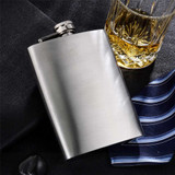 Bartender Stainless Steel Hip Flask 236ml - Satin Finish