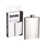 Bartender Stainless Steel Hip Flask 236ml - Satin Finish