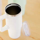 Stainless Steel Flask Mug 850ml with Straw - Assorted