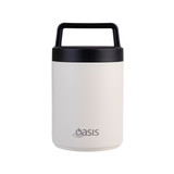 Oasis Stainless Steel Insulated Food Flask with Handle 480ml - Alabaster