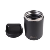 Oasis Stainless Steel Insulated Food Flask with Handle 480ml - Black