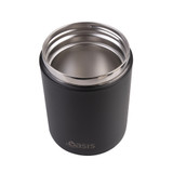 Oasis Stainless Steel Insulated Food Flask with Handle 480ml - Black