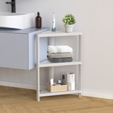 Vigar Klar Triangular 3 Tier Shelf - Light Grey